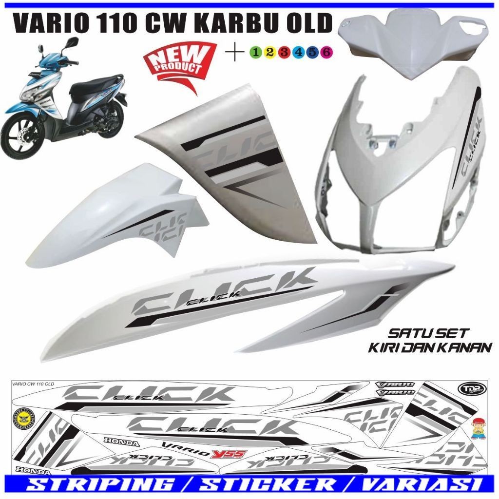 VARIASI STRIPING MOTOR HONDA  VARIO 110 KARBU VARIASI STIKER VARIO CW 110 OLD VARIASI MOTIP