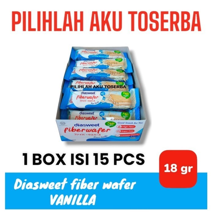 

DIASWEET Fiberwafer rasa VANILLA - ( HARGA 1 BOX )