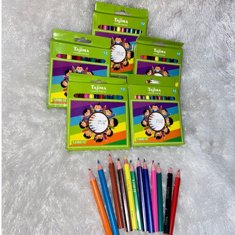 

Crayon Pensil Warna 12 pcs Ukuran Kecil / Collor Pencil Paper Box Classic / B K