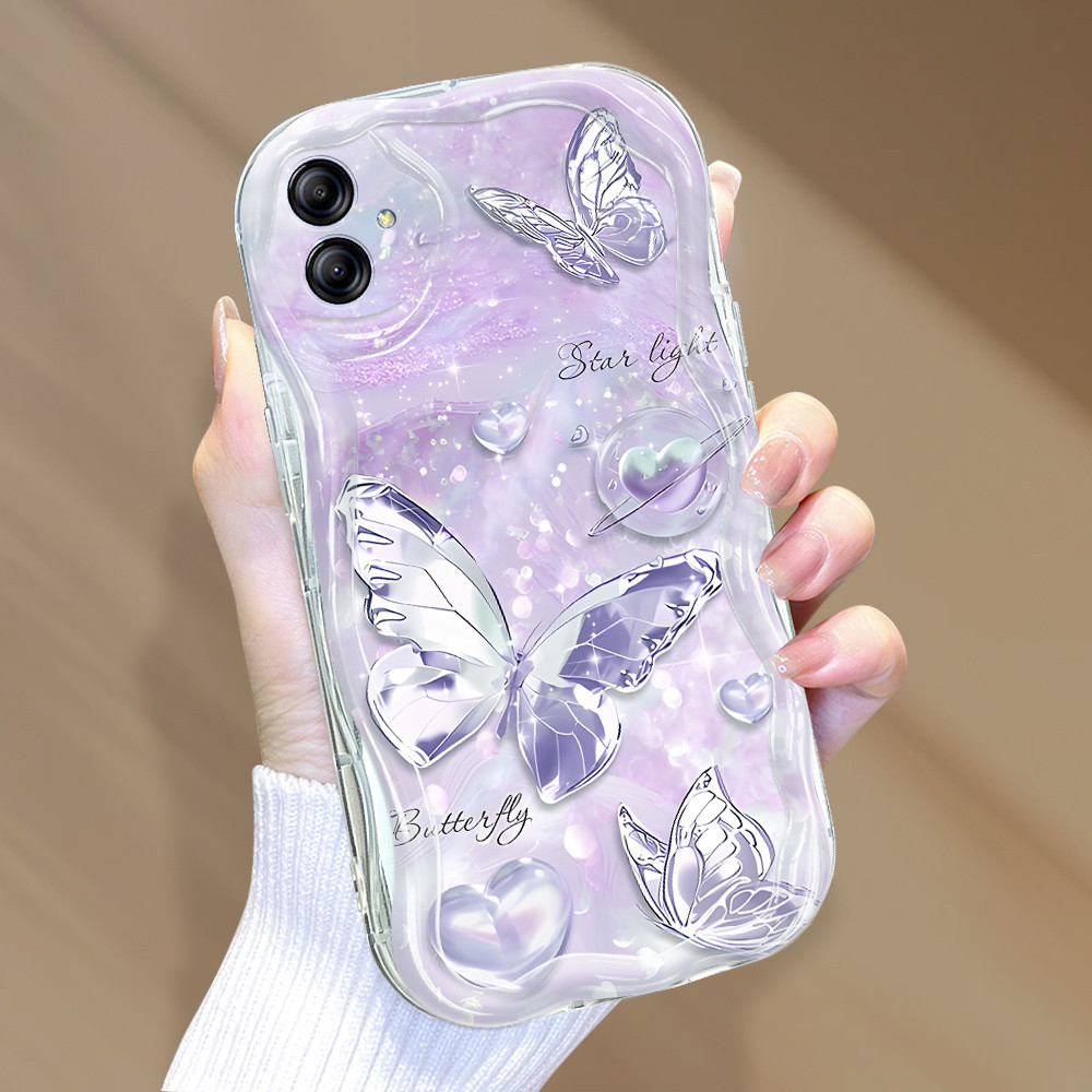 Casing Hp Untuk Compitable With Samsung A04E Cassing Soft Phone Case Softcase Kupu Kesing 6088