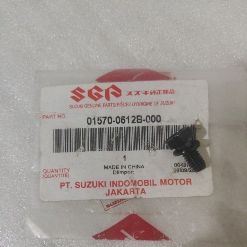 COD Baut Belakang Tutup Rantai Suzuki Thunder 125 Original 01570-0612B-000 ASLI - MURAH SAYANG