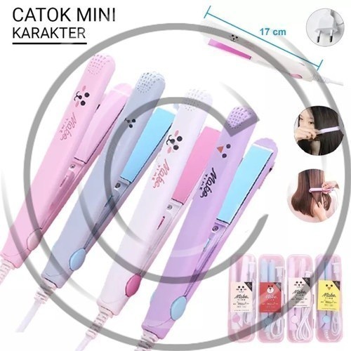 Catok Rambut Mini Make Time Karakter Pelurus Rambut Catokan Rambut Portable Serba Guna 20w 180C - CO