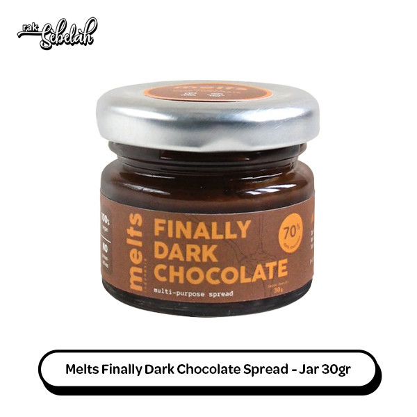 

Melts Finally Dark Chocolate Spread 30g - Selai Cokelat Healthy | Plant Based | Vegan | Halal | Rak Sebelah