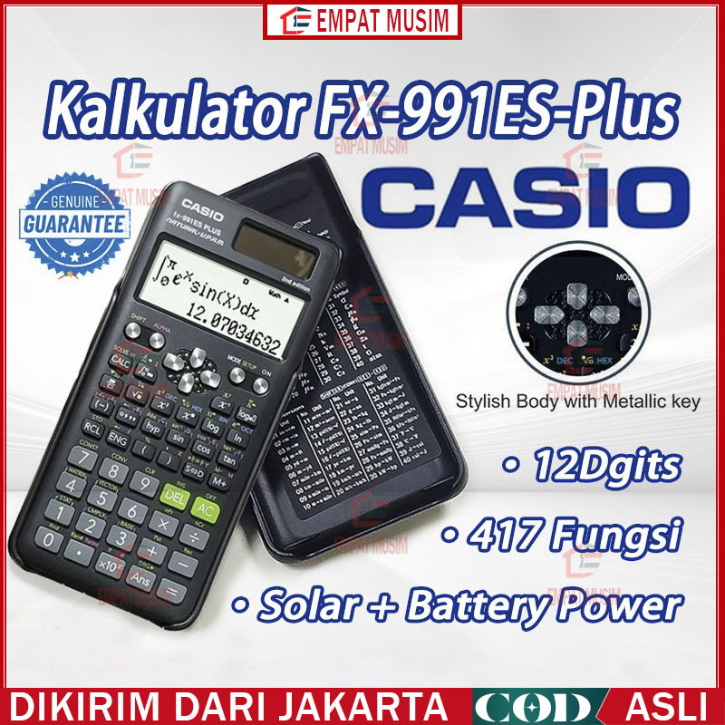 

Kalkulator Scientific Casio FX-991EX/FX-991ES PLUS Casio Original Kalkulator Calculator Scientific Kalkulator Ilmiah Kalkulator Sekolah Garansi Resmi 3 Tahun 2nd edition Kalkulator Casio Scientific Calculator Casio Scientific