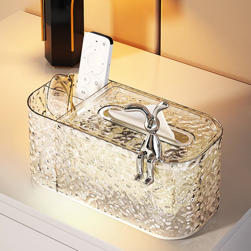 Kotak Tisu Kristal Kotak Penyimpanan Serbet Meja Kotak Penyimpanan Serbet Emas Pemegang Berlian