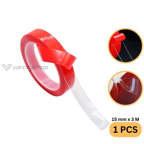

Perekat Double Tape 15MM Clear Transparan Bening 1.5CM