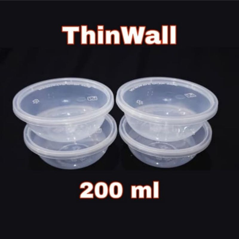 mangkok plastik uk 200 ml  mangkok makan plastik