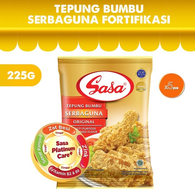 

Sasa Tepung Bumbu Serbaguna Fortifikasi 225gr x 5 Pcs
