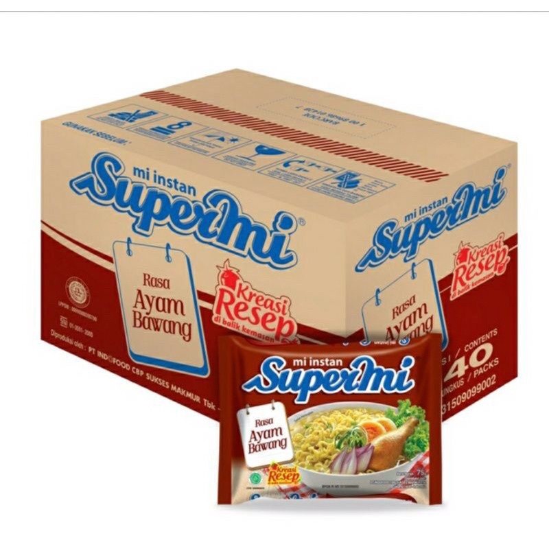 

1 Dus Supermi Rasa Ayam Bawang isi 40 pcs