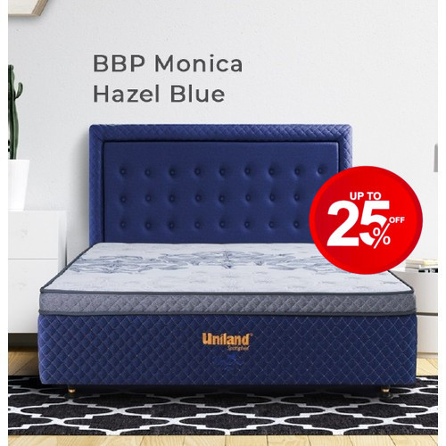 Kasur Springbed FullSet Uniland Beauty Bed Plushtop Monica