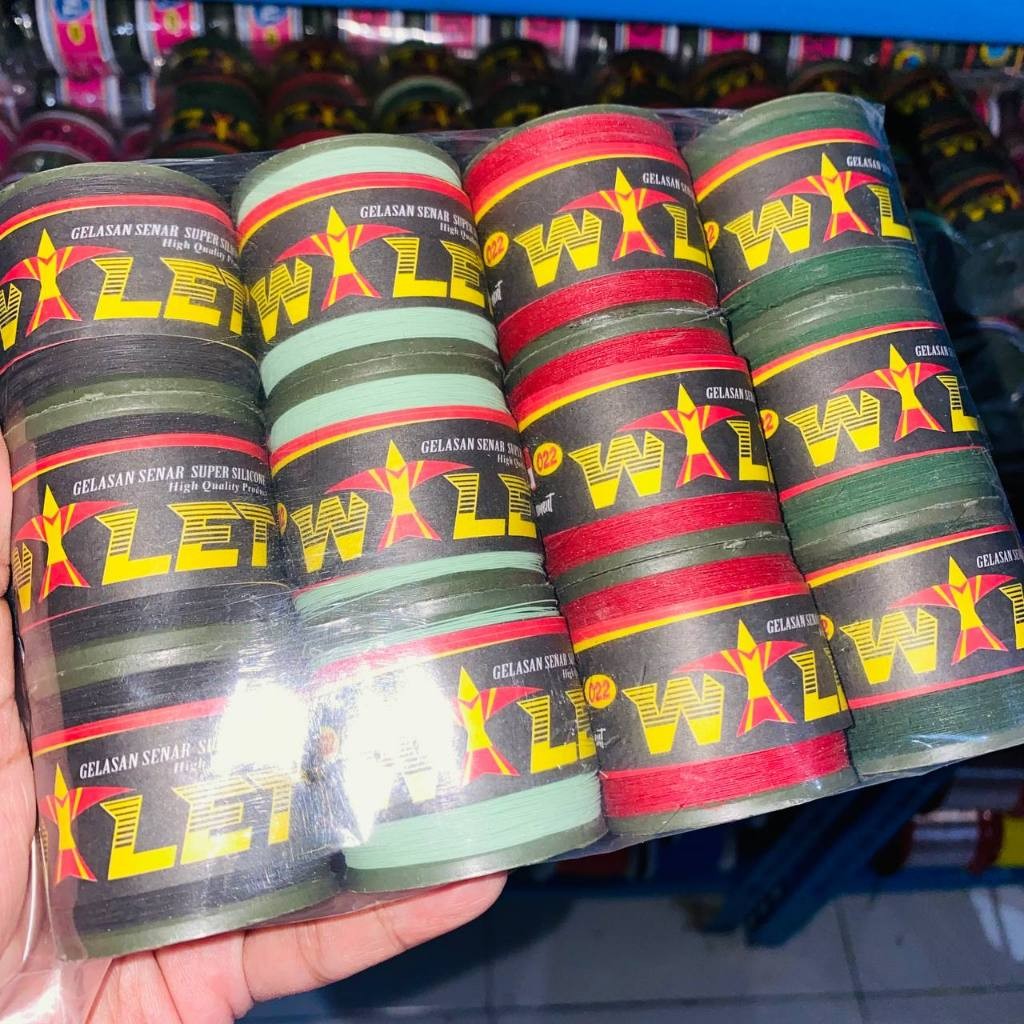 (12 pcs) Grosir benang gelasan layangan Kambing 022 027 / benang gelasan layangan ecer 3000 / benang