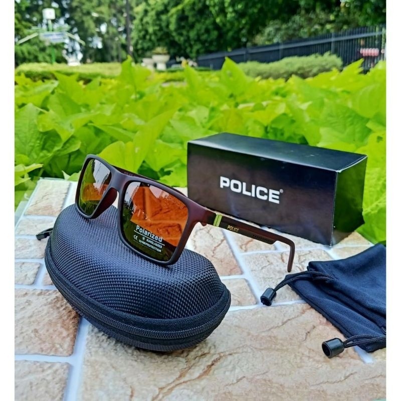 KACAMATA FASHION MASA KINI kacamata police pria P24 - P1216 Polarized/Anti Silau/Full Set