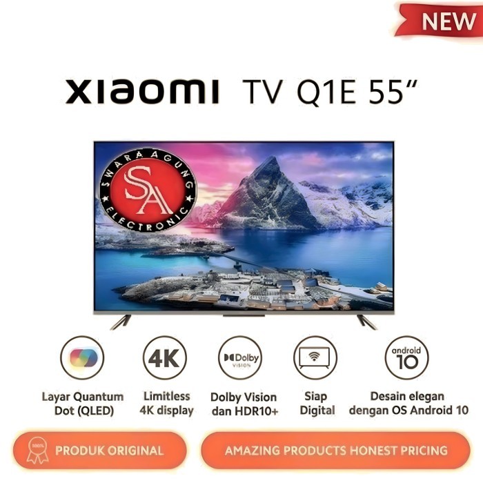 QLed Digital Android TV 55 Inch Xiaomi Type : 55Q1E (Khusus Medan)