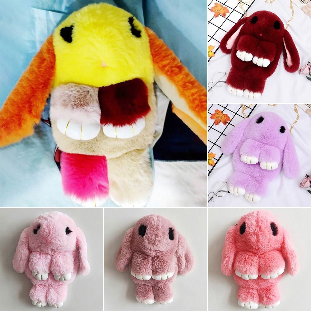 Dead Rabbit Bag Rabbit Bag Diagonal Cross Chain Rabbit Bag Imitation Otter Rabbit Bag Plush Bag One 