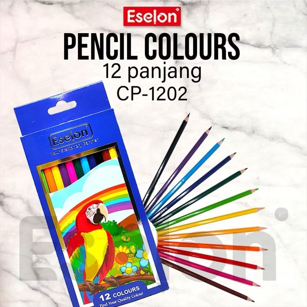 

Pensil warna ESELON panjang 12warna / Pensil warna Eselon/Pensil Mewarnai