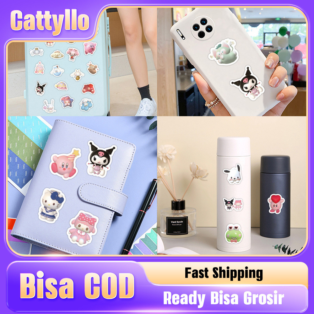 

100 Pcs Stiker Lucu Sanrio Kuromi Anti Air Decal Baru Untuk Koper Laptop Botol Minum Ponsel Bagasi