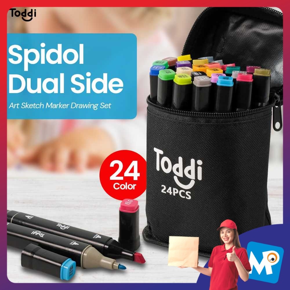 

Toddi Spidol Dual Side Fine Art Brush Art Marker Set - CY-006