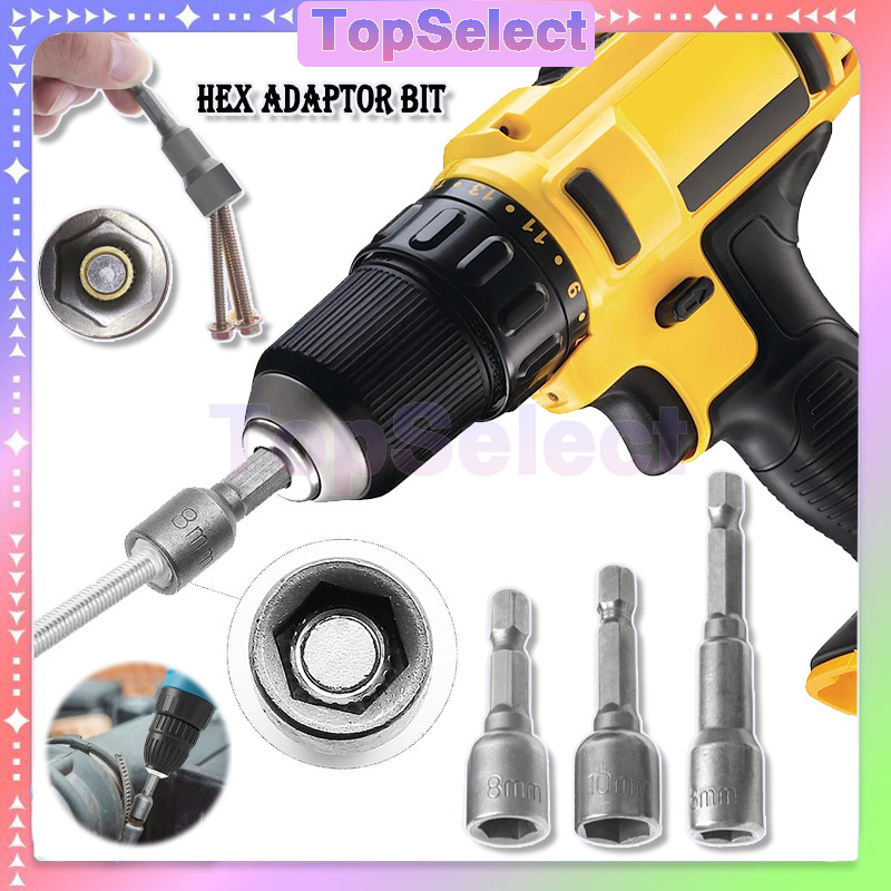 8pcs Roofing Magnet Hex Adaptor Bit /Mata Sock Roofing/Magnetic Hex Nut / Mata Bor Roofing