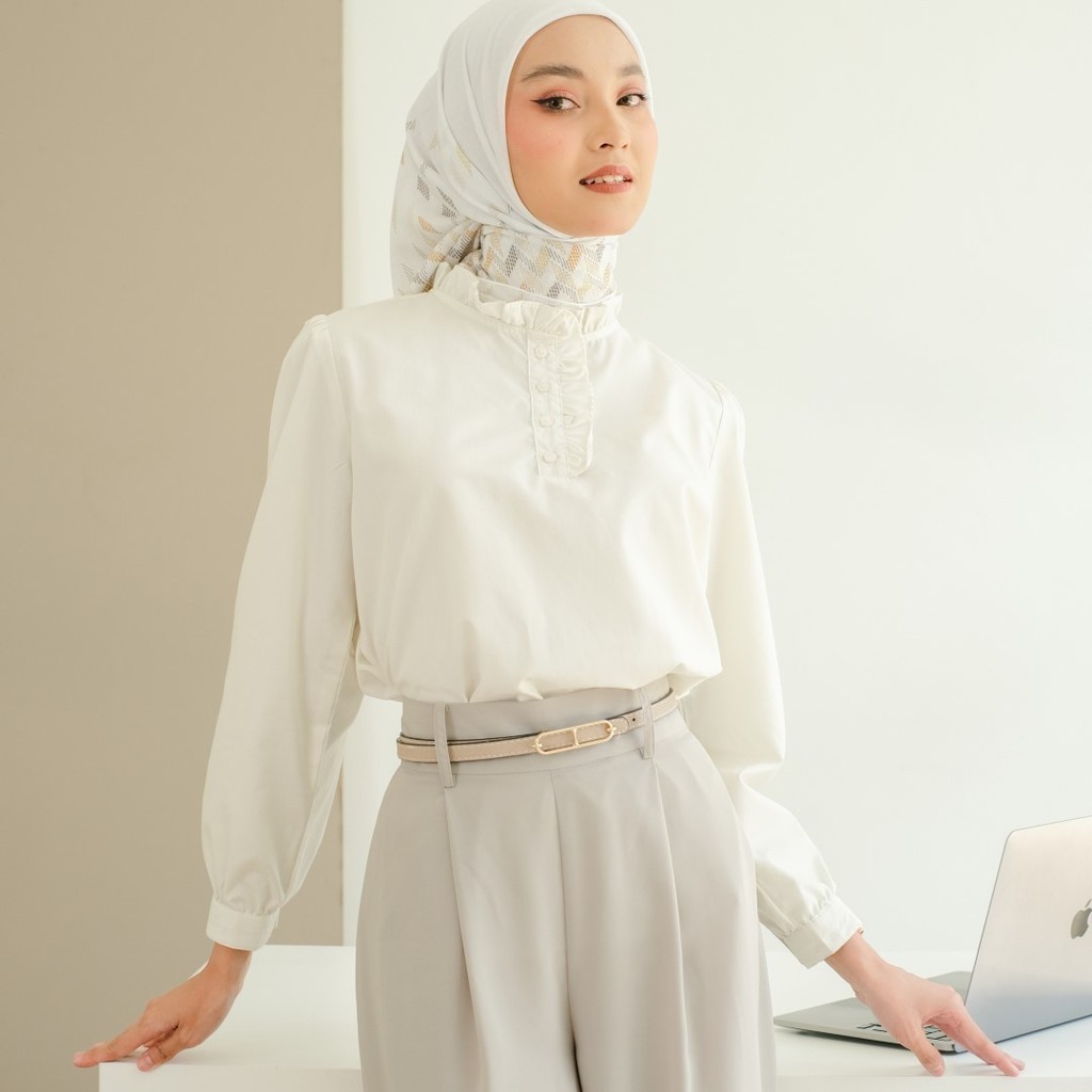 Zoya AZALEA Blouse - Baju Atasan Wanita Wudhu Busui Friendly - Bahan Premium Cotton