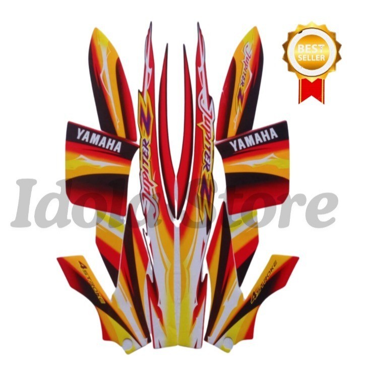 Stiker Striping Standar Yamaha Jupiter Z 2004 Kuning Merah List Stiker Standar Jupiter Z 2004
