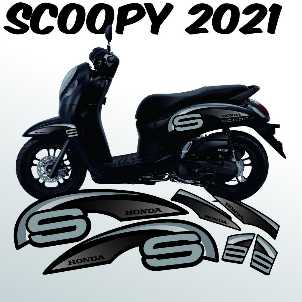 STRIPING VARIASI MOTOR JENIS SCOOPY FI NEW VARIASI STIKER LIS SIMPLE STRIPING SCOOPY 2021
