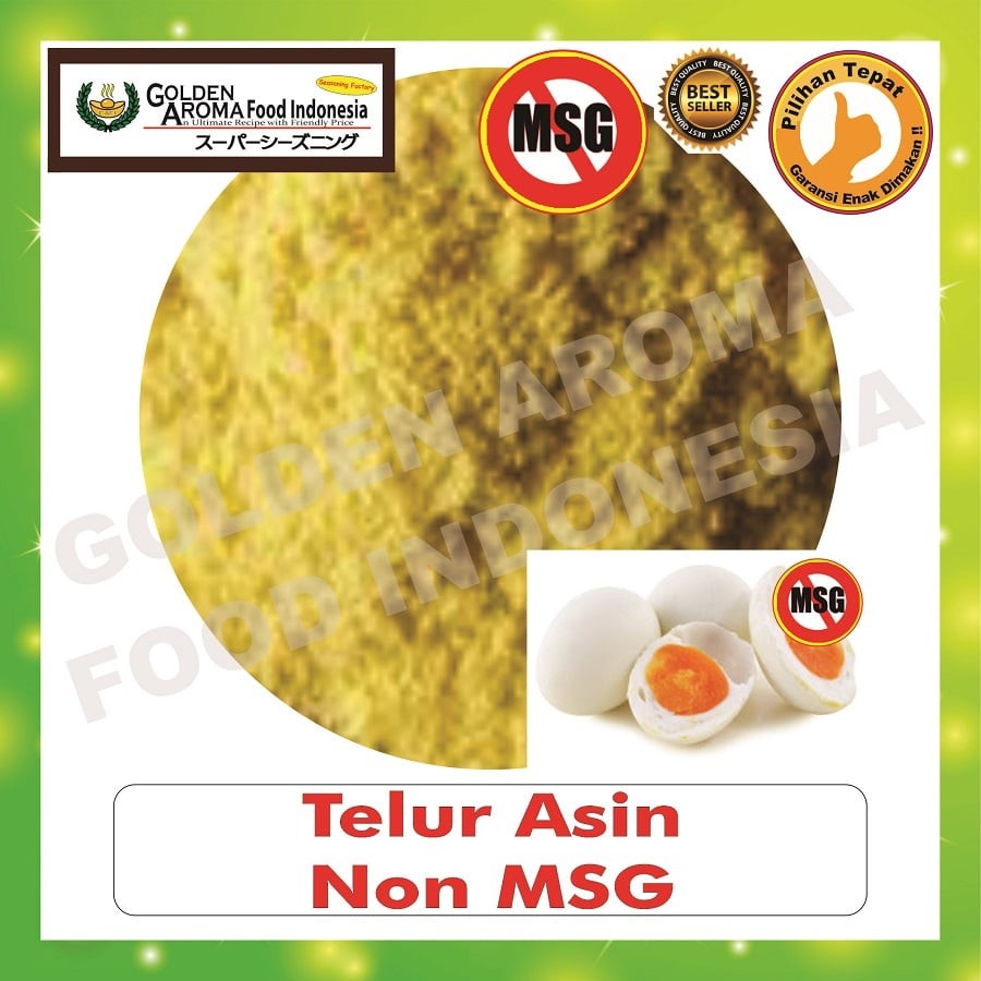 

Bubuk Tabur Rasa telur asin Non MSG 500gr Bumbu Serbaguna Halal 1/2Kg salted egg Seasoning Powder