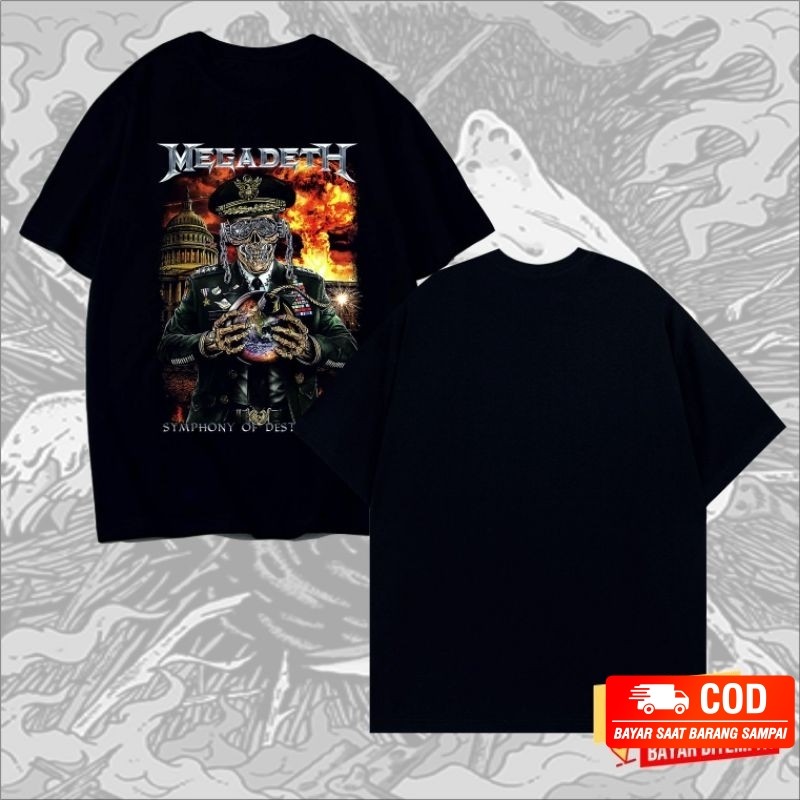 kaos pendek pria band metal MEGADETH original distro - kaos lengan pendek band METAL luar MEGADETH d