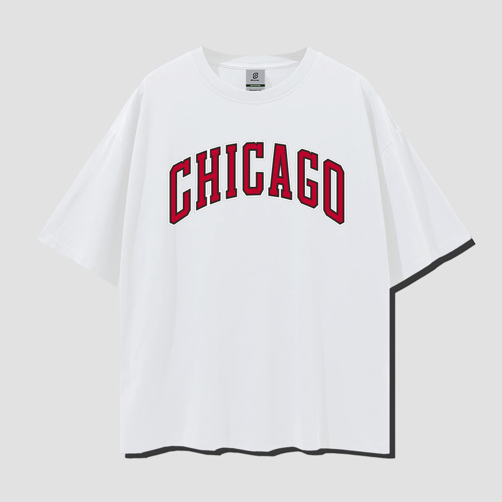 Baju Chicago Bulls Logo Vintage T-shirt Style Tee
