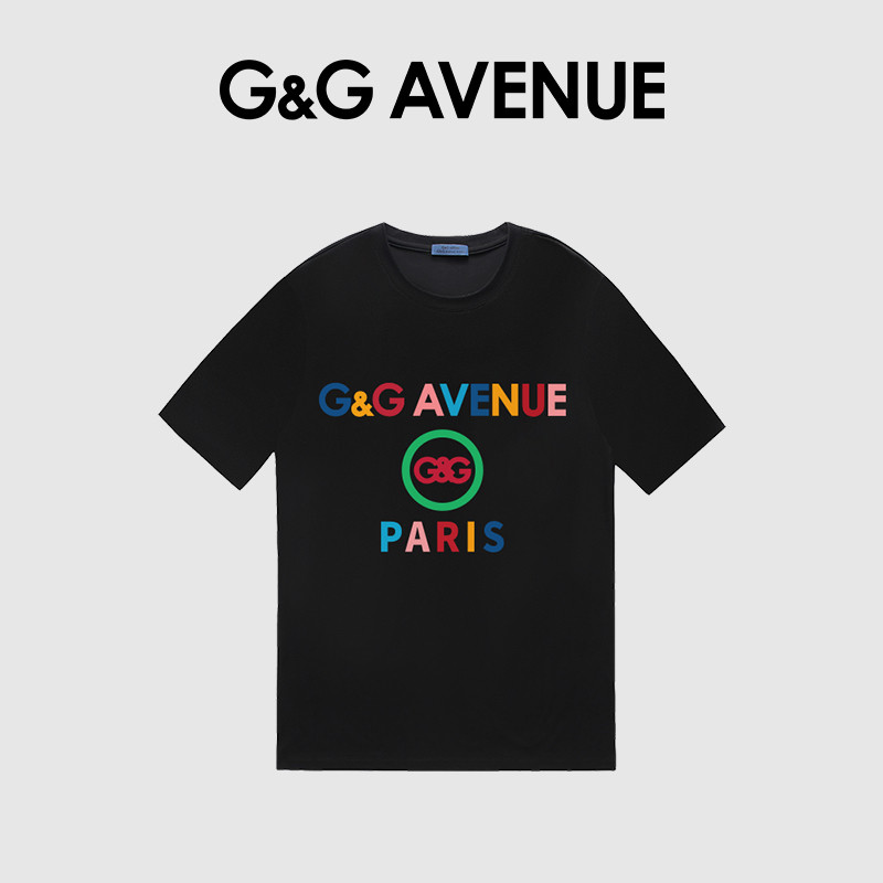 KAOS GUCCI T-Shirt Hitam Pria dan Wanita - Atasan Putih dengan Kerah Bulat yang Modis