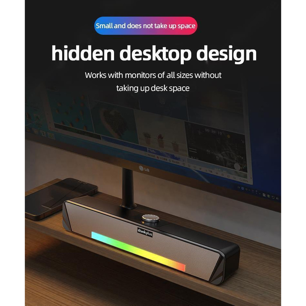Speaker Lenovo Thinkplus TS33-B Bluetooth 5.0 Soundbar Hitam
