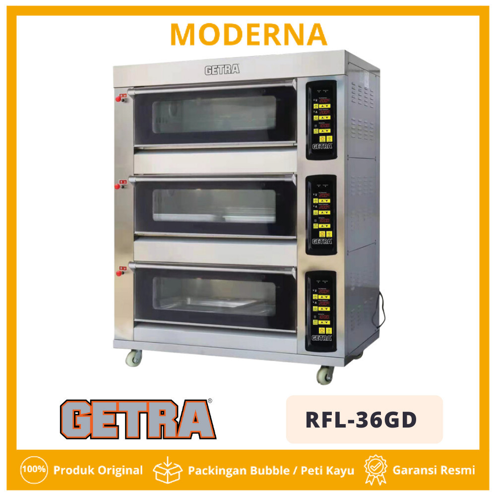 Oven Gas Getra Rfl-36gd Oven Gas 3 Deck 6 Tray Garansi Resmi Original