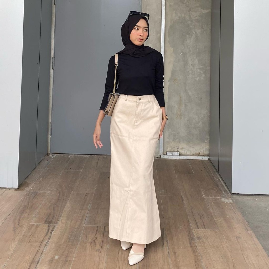 Rok Span Kimka - Rok Duyung Korean Style Ootd Hijab - Rok Mermaid - SENDIKO RATU