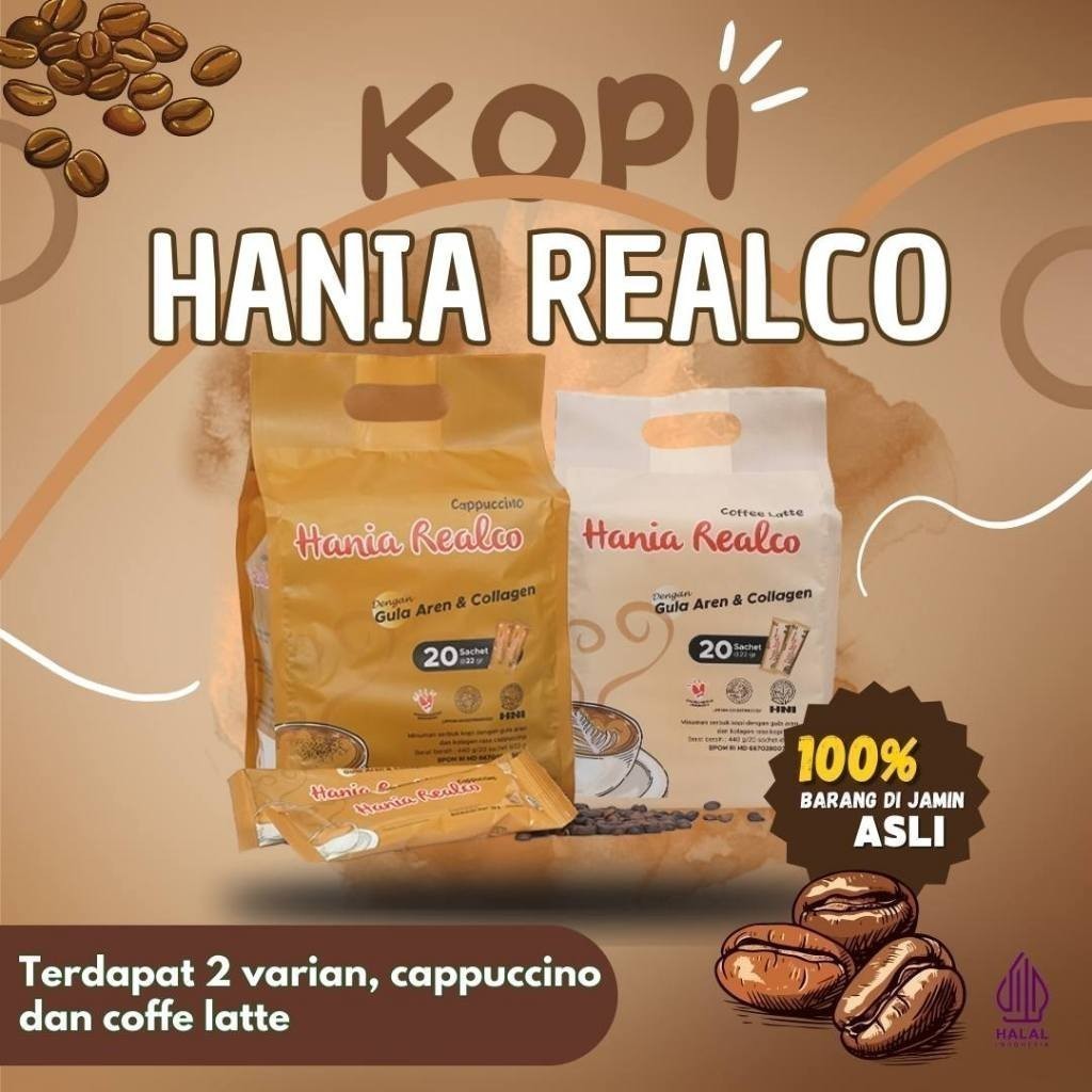 

TERMURAH TERMURAH HANIA REALCO LATTE & CAPPUCINO isi 10 - Minuman serbuk kopi dengan gula aren dan kolagen | Bisa Bayar COD - HNI HPAI BPOM PROIDUK DIJAMIN ASLI