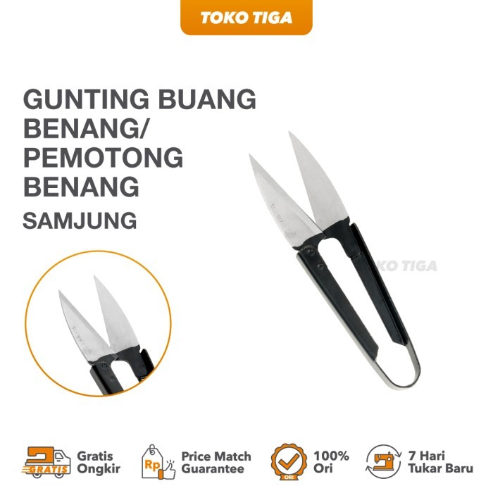 

Gunting Buang Benang Samjung Korea Original / Gunting Potong Benang Kain Stainless