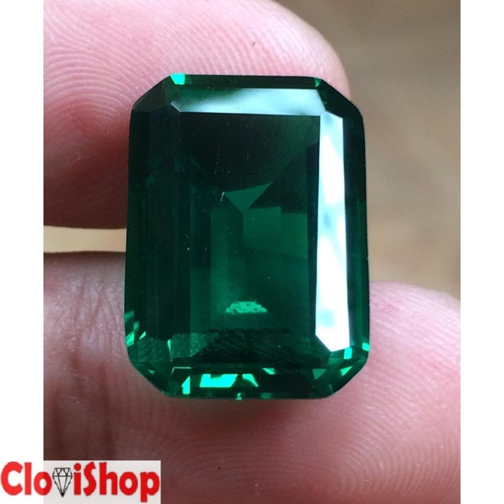 Batu Permata Octagon Green Topaz HQ
