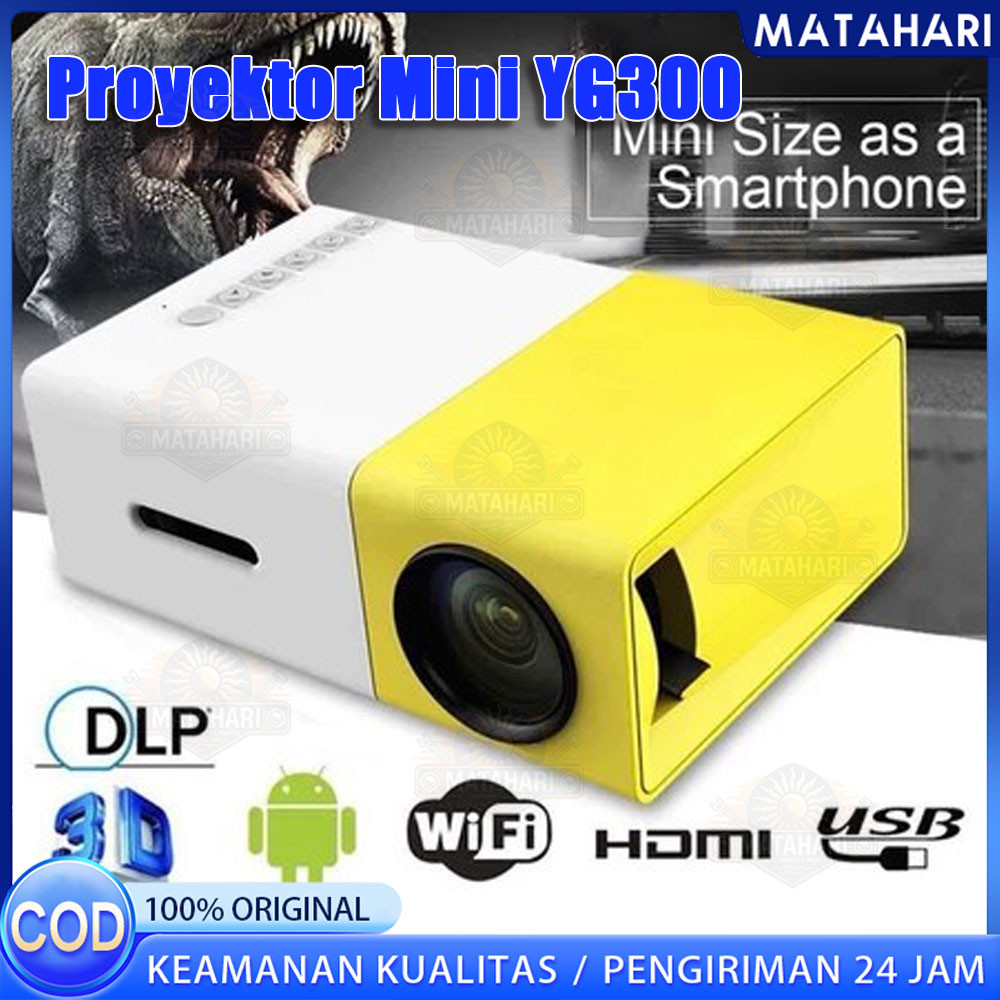 Mini Proyektor LED YG300 / YG-300 / YG 300 LCD Portable Projector Home / Proyektor Mini Proyektor