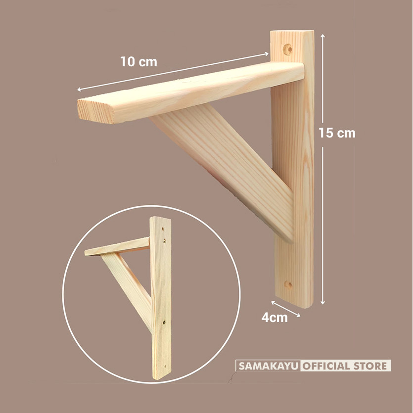 Siku Braket Kayu Ambalan Rak Dinding Siku Ambalan Kayu Pinus