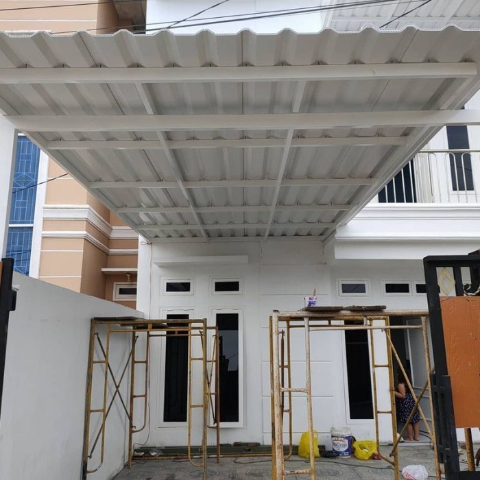 kanopi atap alderon rs trimdeck putih untuk carport harga terpasang