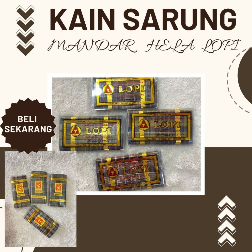Sarung Pengantin Mandar Hela Lopi Benang 4000 - Sarung Hela Lopi Original / B S