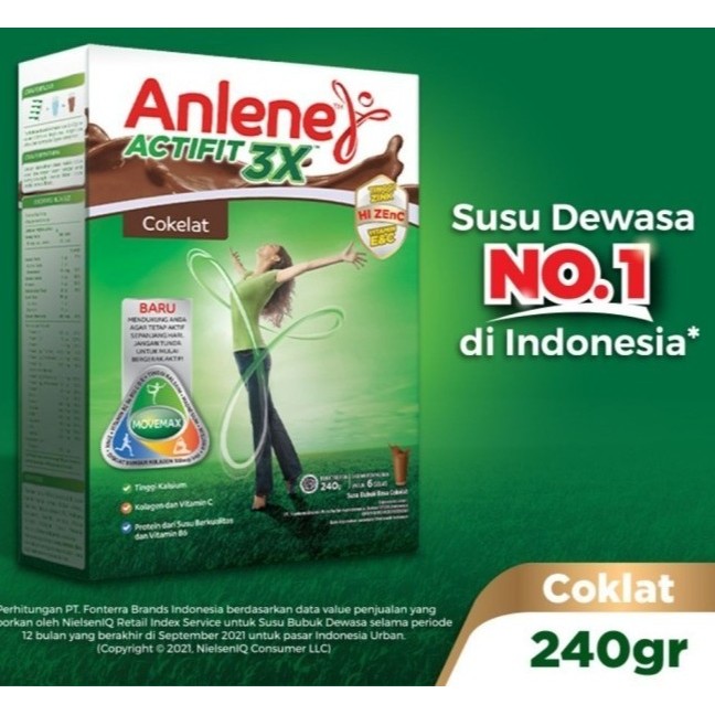 

Anlene Actifit 3X 240 Gram ( Cokelat / Original )