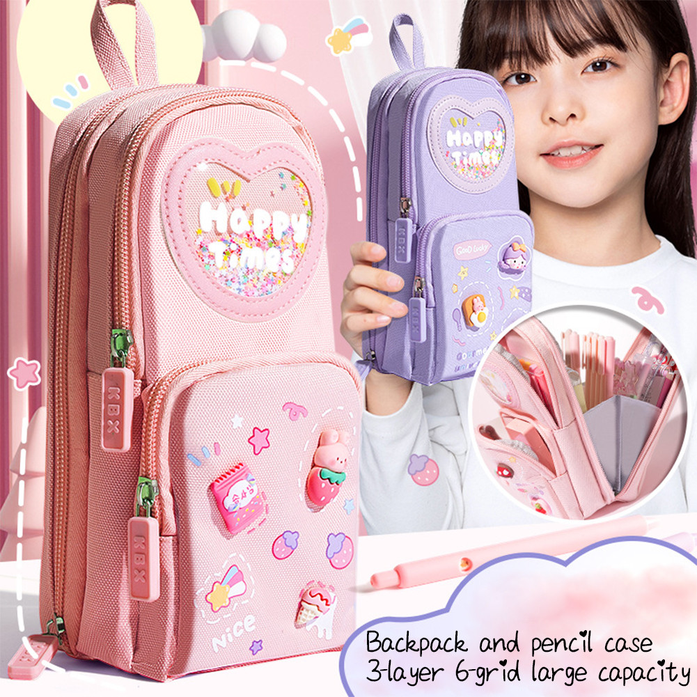 

Tempat Pensil Kotak Pencil Case Hiasan Glitter Karakter 3D Model Sekolah Tas Lucu Korea Kapasitas Beasr