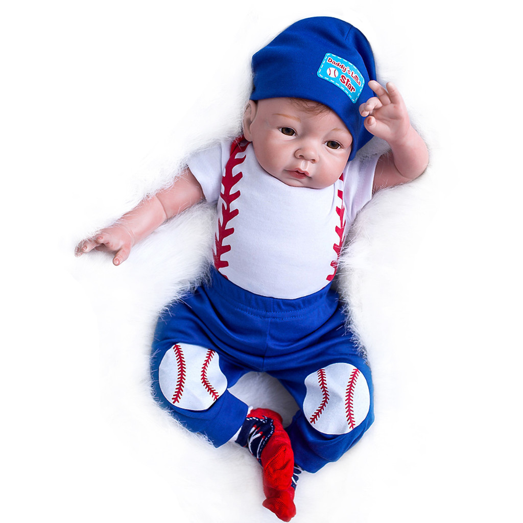 55cm Finished Bebe Reborn Baby Dolls Boy Handmade Lifelike Realistic Reborn Dolls Berenguer From Ota