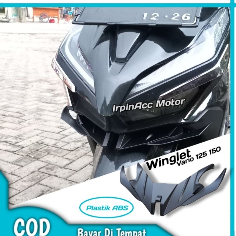 Winglet Vario 125 150 New Variasi Depan Vario 125 150 2018 2019 2020 2021 Hitam Doff Dan Hitam Glos