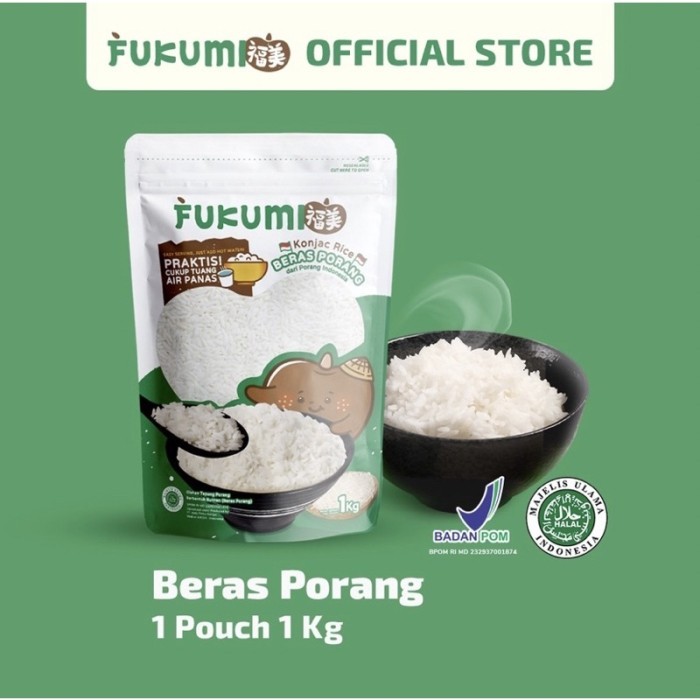 

Fukumi Konjac Rice Beras porang 1kg