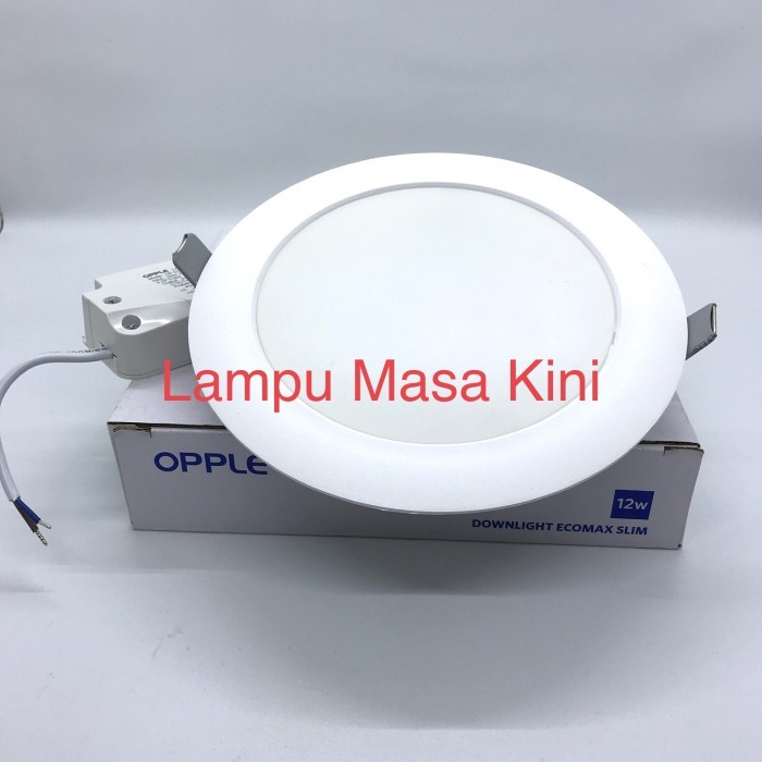Opple Lampu Downlight Led Panel Bulat 12 watt ECOMAX SLIM Cahaya Putih OPPLE