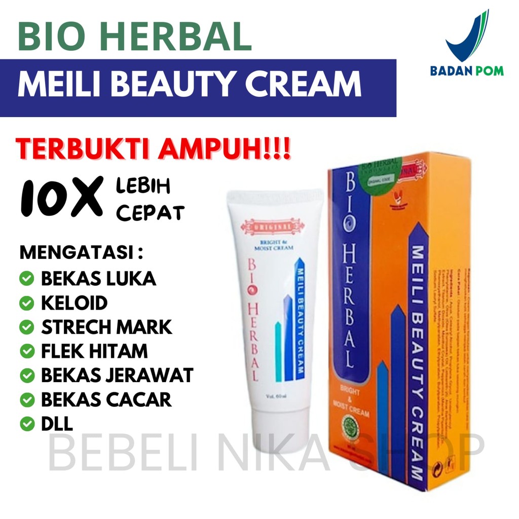 BNS - [ORIGINAL BPOM |100 %] BIO HERBAL MEILI BEAUTY CREAM - Krim Penghilang Bekas Luka, Jerawat, Ca
