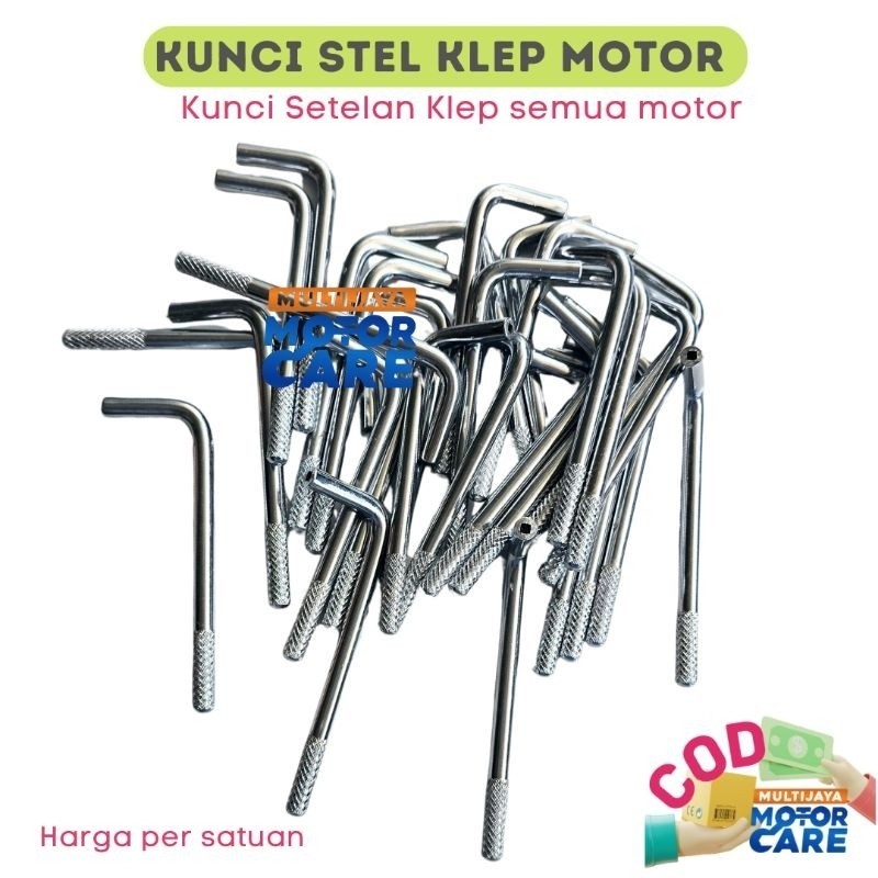 Kunci Setelan Klep Semua Jenis Motor Bebek Stelan Grand & Supra-X-125-Fit-New & Blade & Revo-Absolut