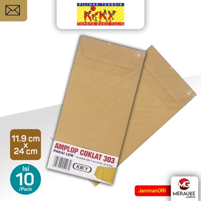 

Amplop KIKY Coklat Polos 303 125 gsm (1 Pack isi 10 Pcs)
