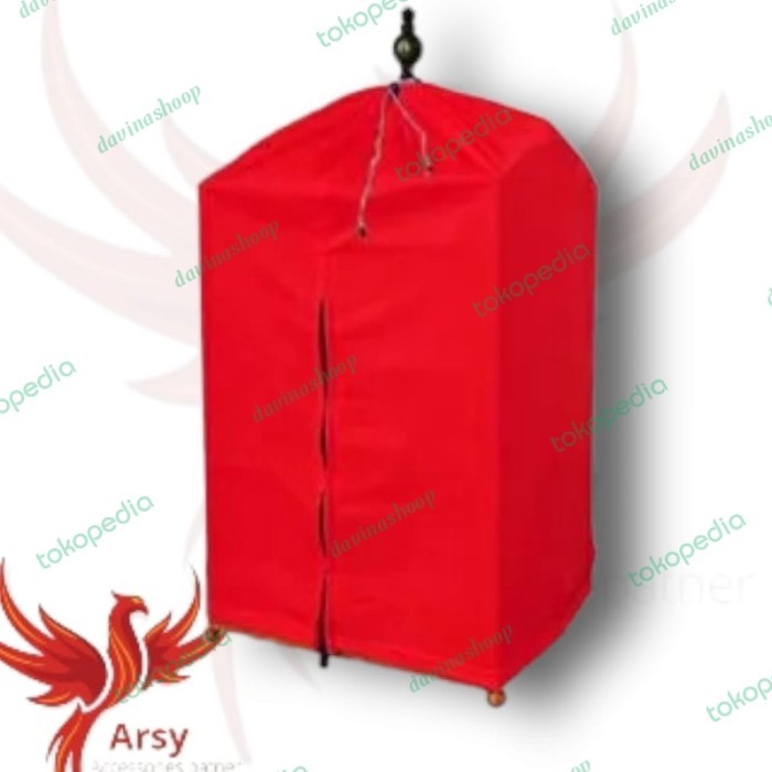 TERMURAH KRODONG KOTAK / KERODONG SANGKAR BURUNG KOTAK NO 1 NO 2 NO 3 - Merah, No 3