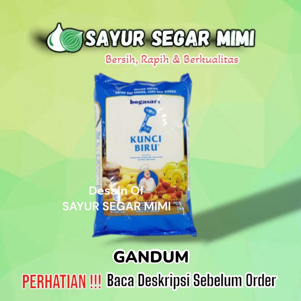 

Tepung Terigu Bogasari Kunci Biru Premium 1 kg - Sayur Segar Mimi